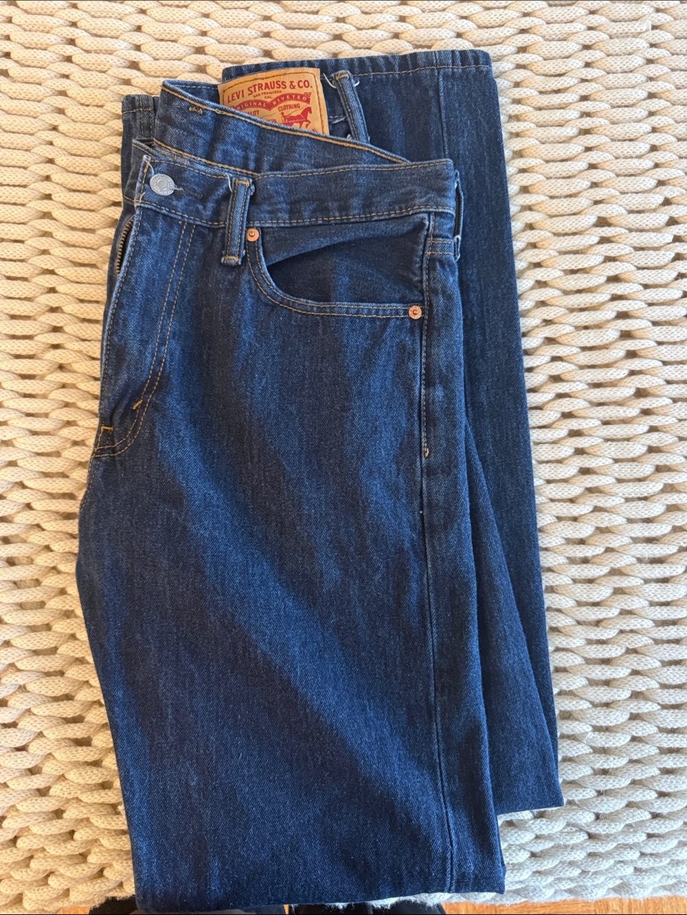 Levi's Men's Deep Blue Straight-Leg Jeans